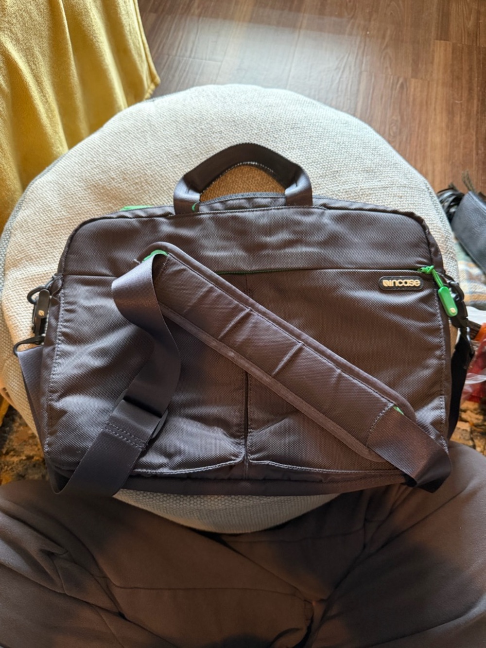 Incase bluish/ purple Laptop Bag with Green Accents